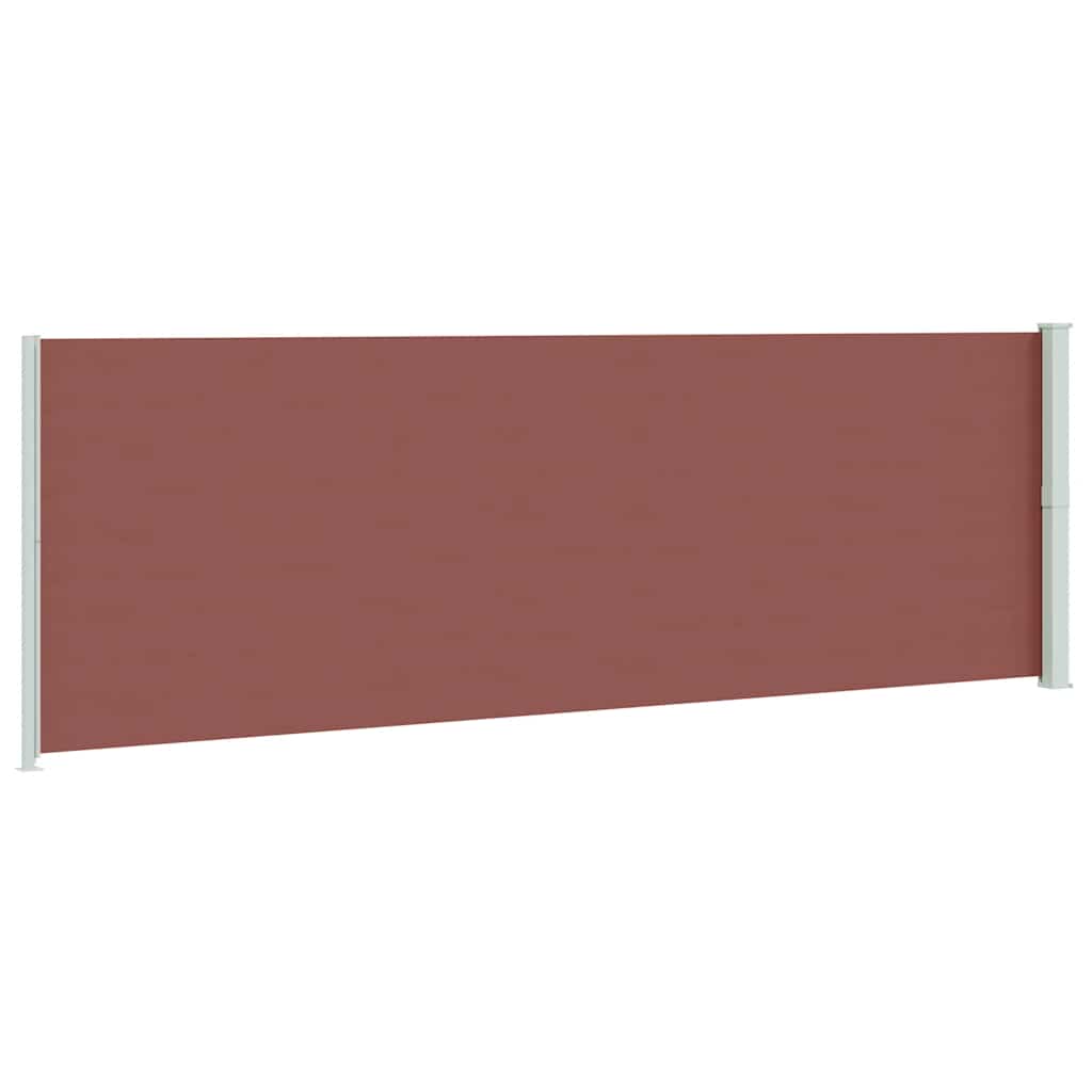 sammenrullelig sidemarkise til terrassen 200x614 cm brun