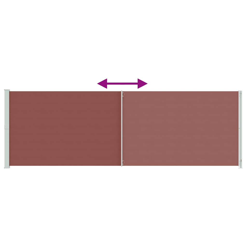 sammenrullelig sidemarkise til terrassen 200x614 cm brun