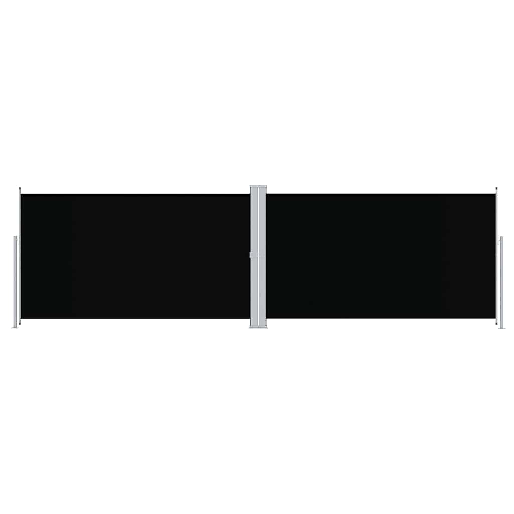 sammenrullelig sidemarkise 180x600 cm sort