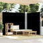 sammenrullelig sidemarkise 180x600 cm sort