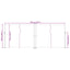 sammenrullelig sidemarkise 180x600 cm cremefarvet