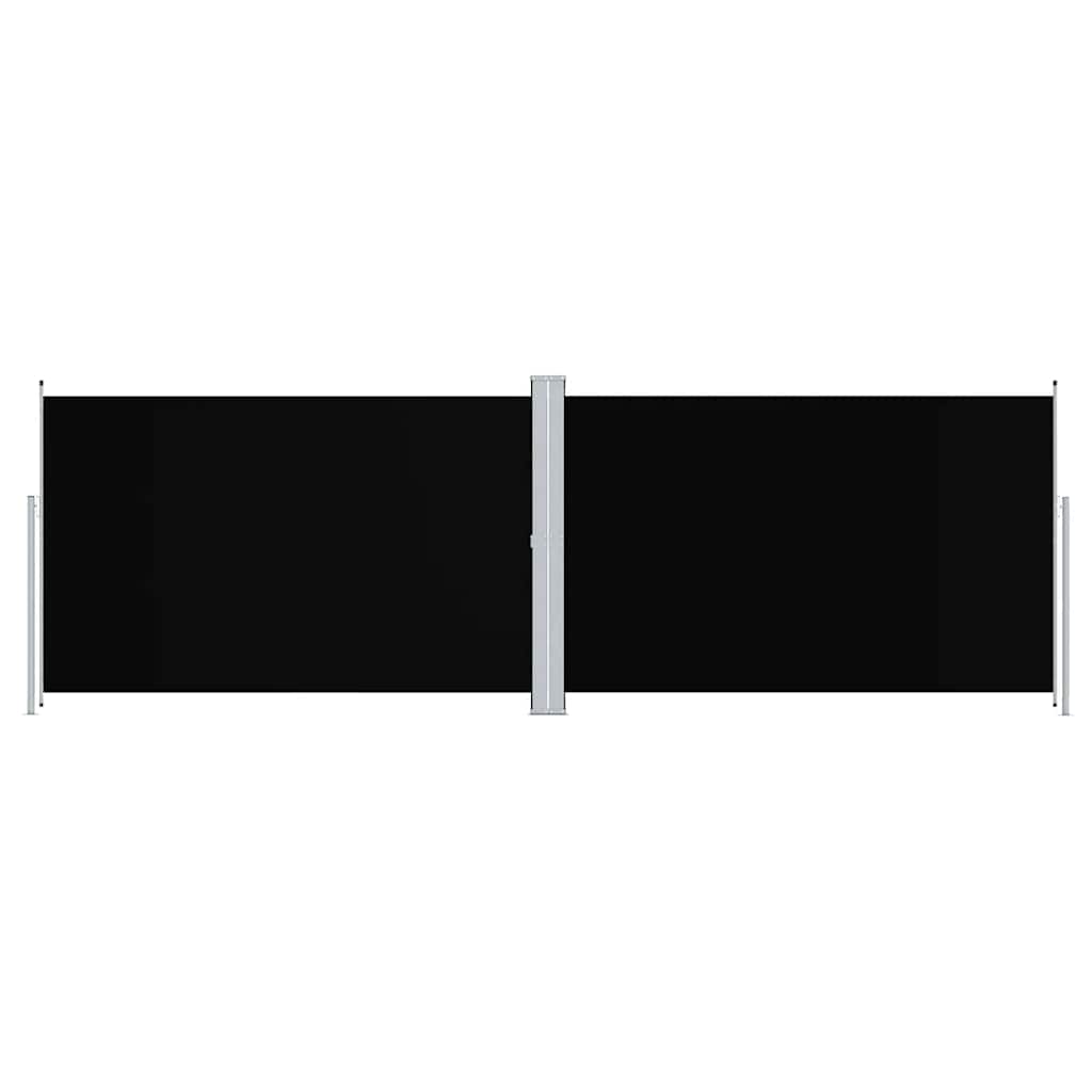 sammenrullelig sidemarkise 200x600 cm sort