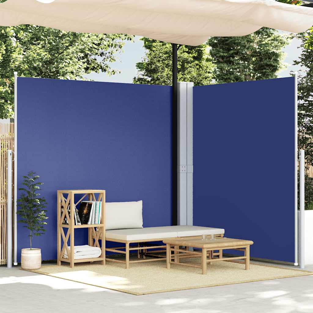sammenrullelig sidemarkise 220x600 cm blå