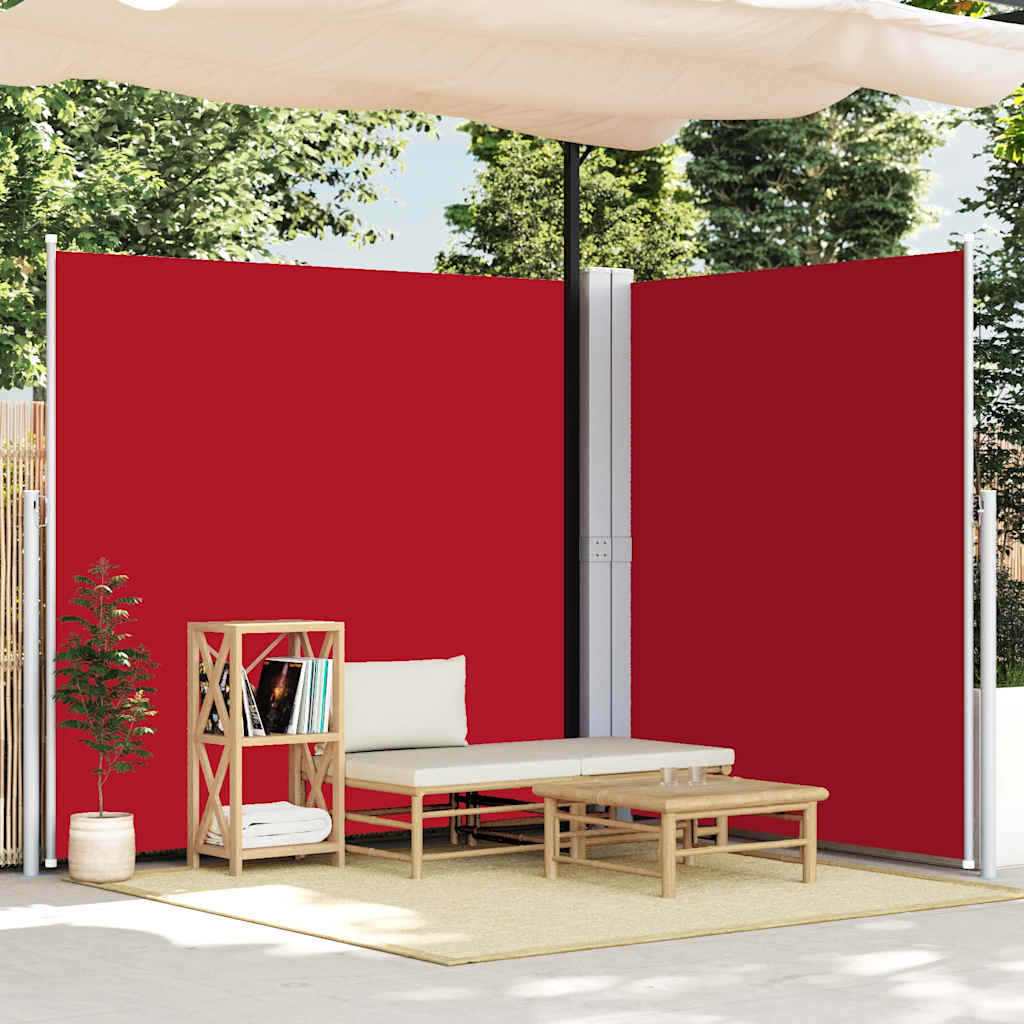 sammenrullelig sidemarkise 220x600 cm rød