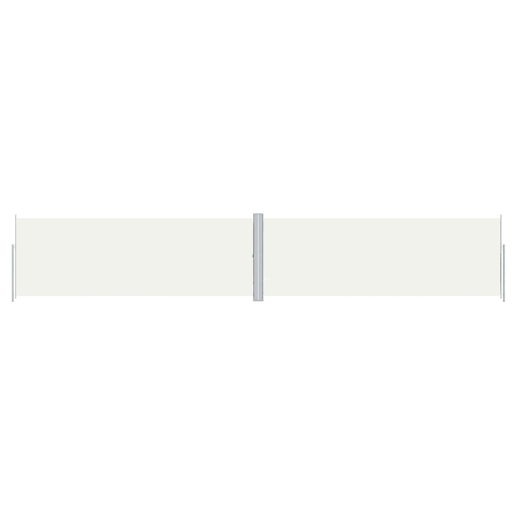 sammenrullelig sidemarkise 180x1000 cm cremefarvet