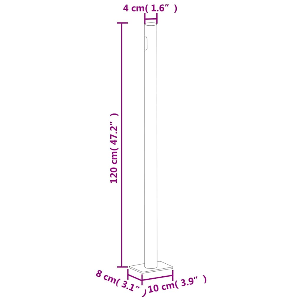 sammenrullelig sidemarkise 200x1000 cm cremefarvet