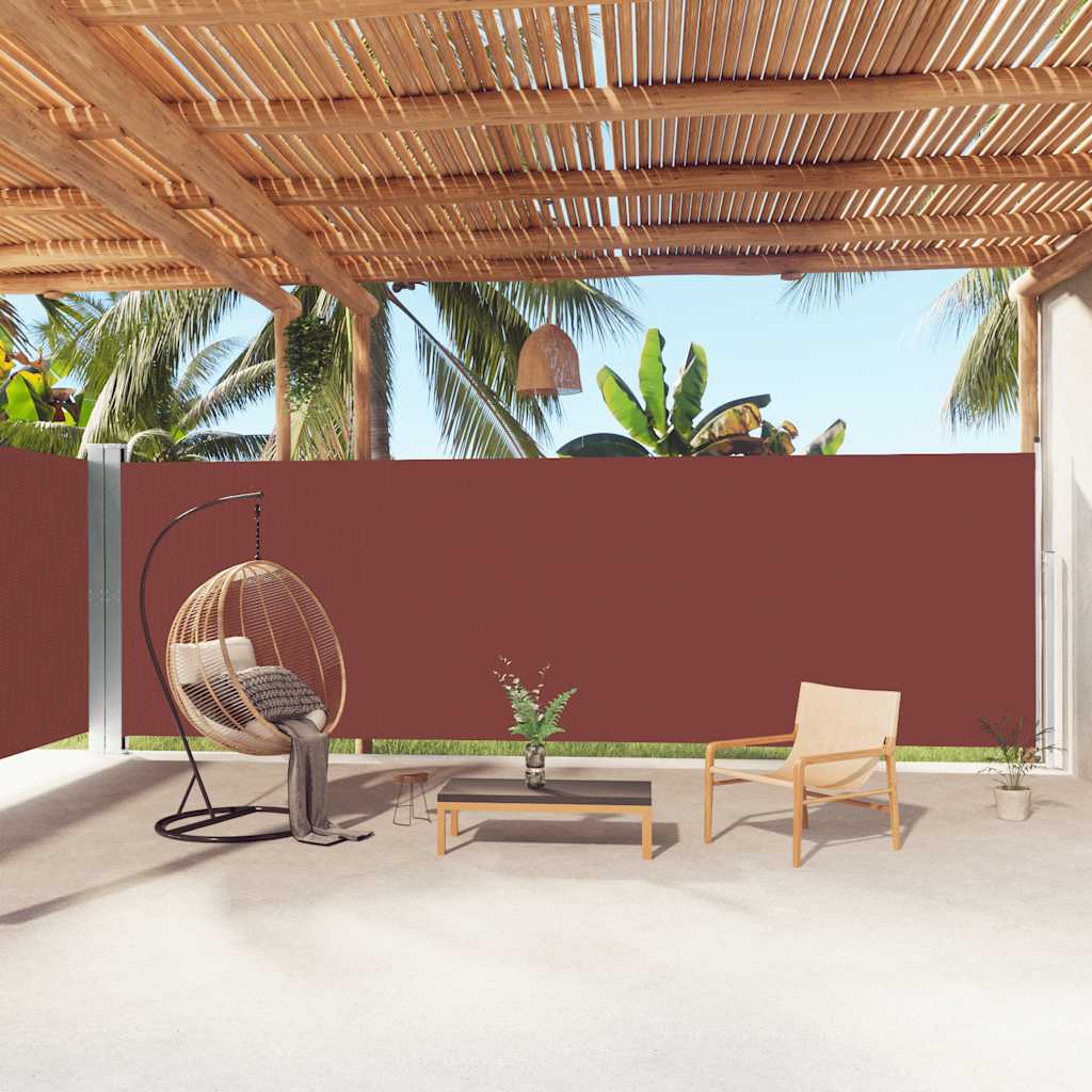 sammenrullelig sidemarkise 200x1000 cm brun