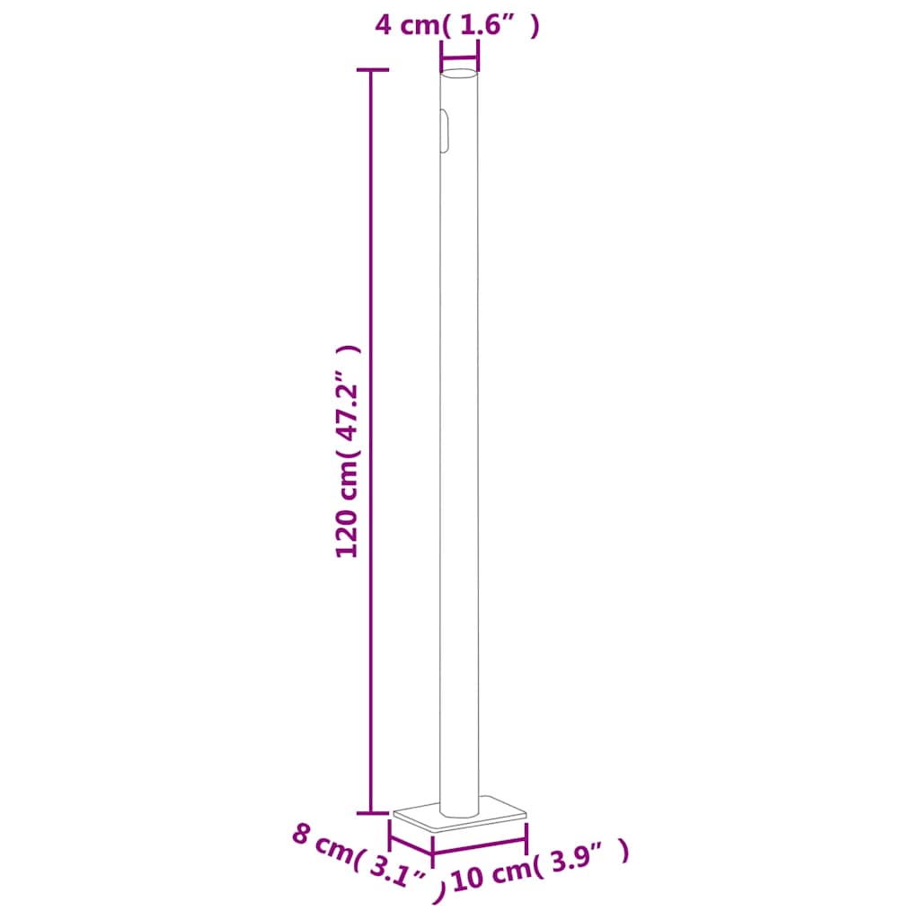 sammenrullelig sidemarkise 200x1000 cm blå