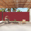 sammenrullelig sidemarkise 220x1000 cm rød