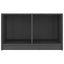 tv-bord 70x33x42 cm massivt fyrretræ grå