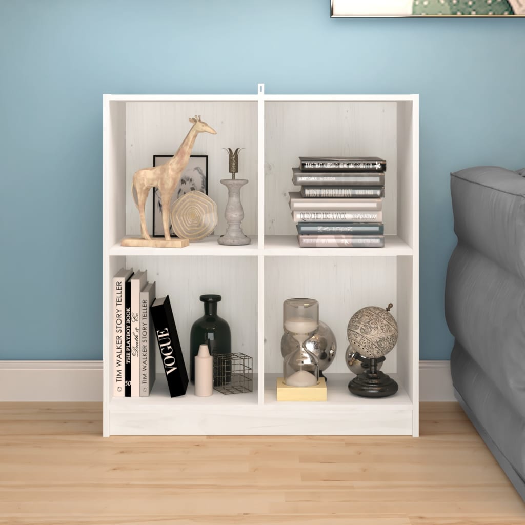 skænk 70x33x76 cm massivt fyrretræ hvid