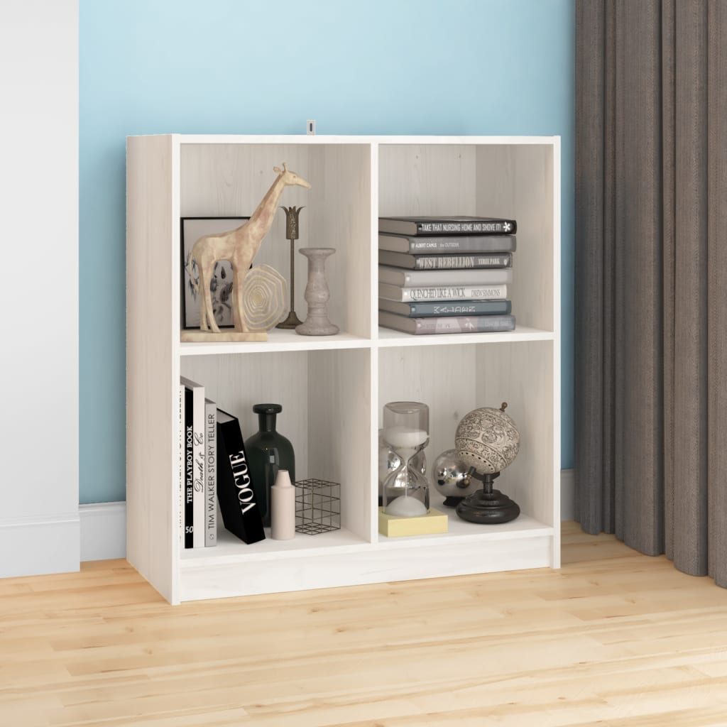 skænk 70x33x76 cm massivt fyrretræ hvid