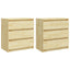 sengeborde 2 stk. 60x36x64 cm massivt fyrretræ