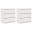 sengeskabe 2 stk. 60x36x64 cm massivt fyrretræ hvid