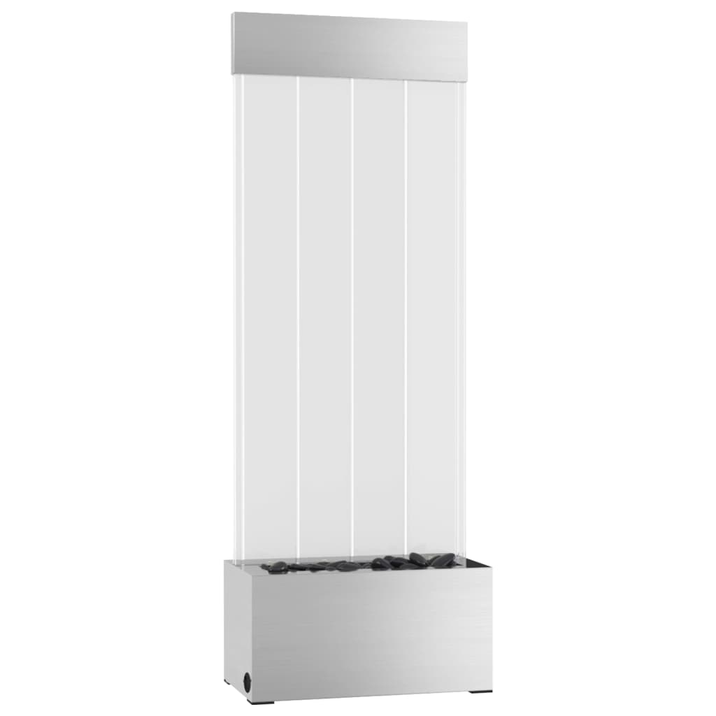 151400 vidaXL boblesøjle med RGB LED'er 110 cm rustfrit stål og akryl