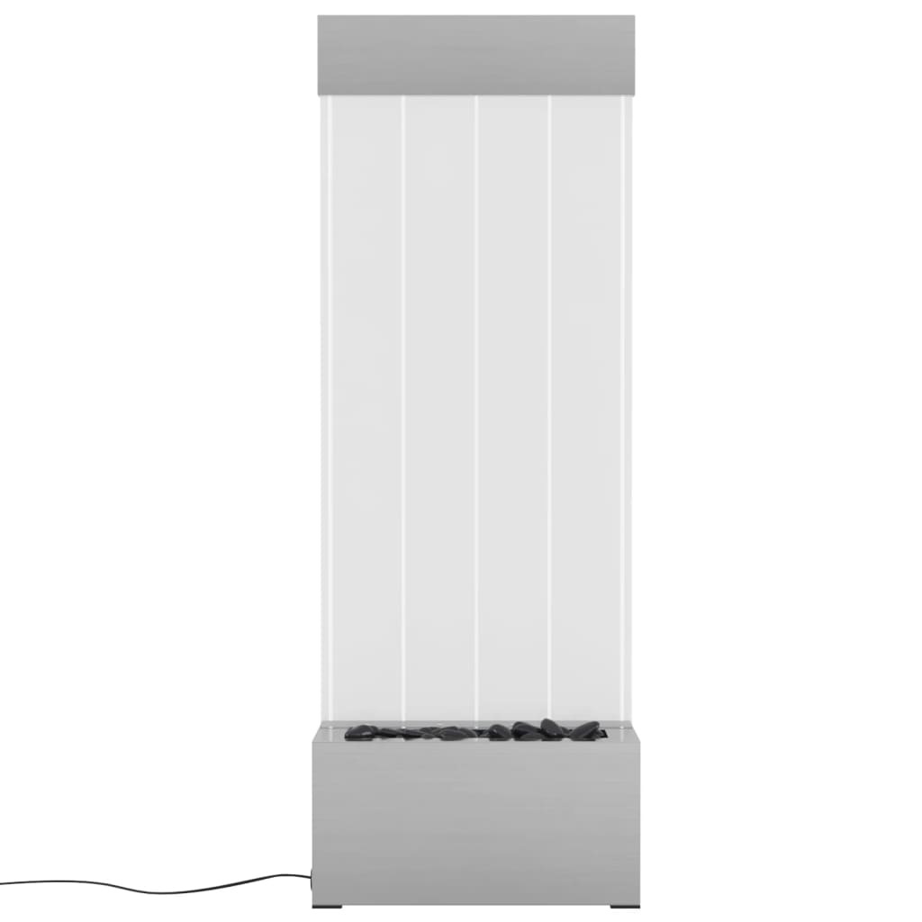 151400 vidaXL boblesøjle med RGB LED'er 110 cm rustfrit stål og akryl
