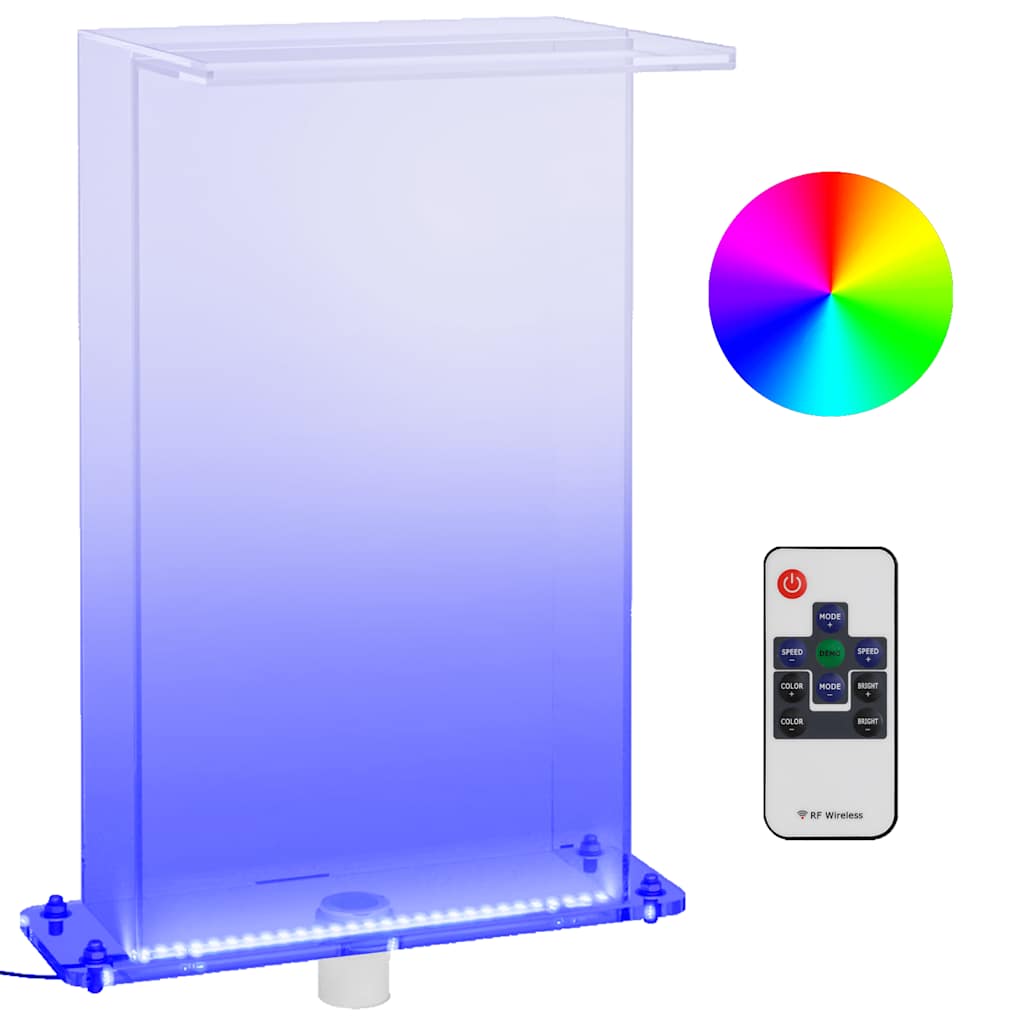 poolfontæne m. RGB LED'er 51 cm akryl