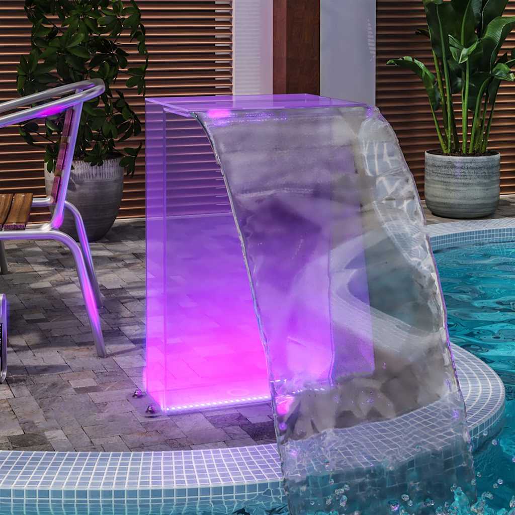 poolfontæne m. RGB LED'er 51 cm akryl