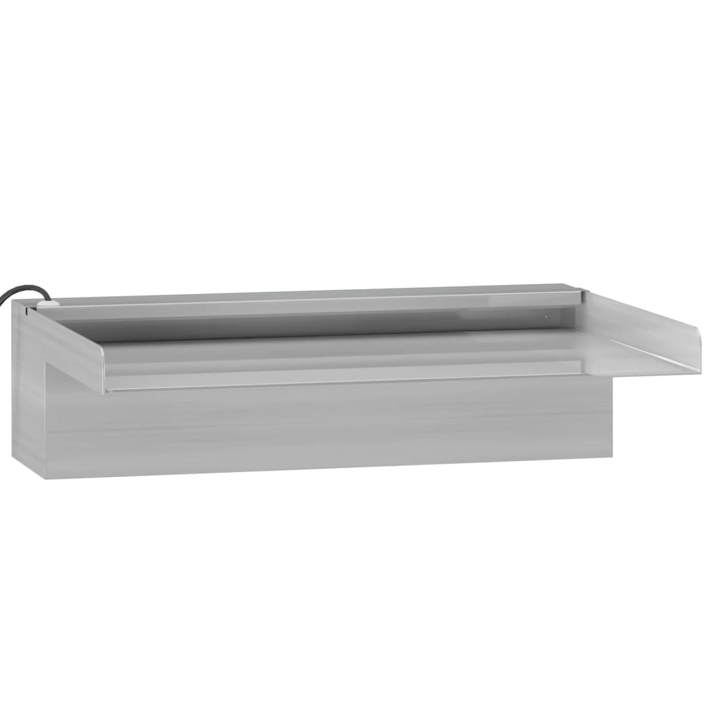 vandfald med LED'er og RGB-farver 30 cm rustfrit stål