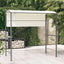 pavillon med tag 220x110x200 cm cremefarvet