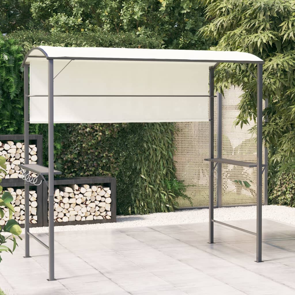 pavillon med tag 220x110x200 cm cremefarvet