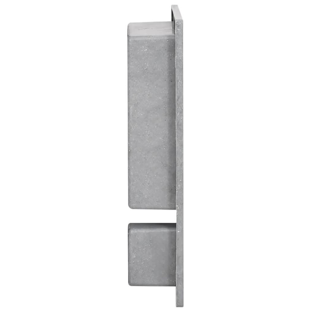 bruseniche med 2 rum 41x51x10 cm mat grå