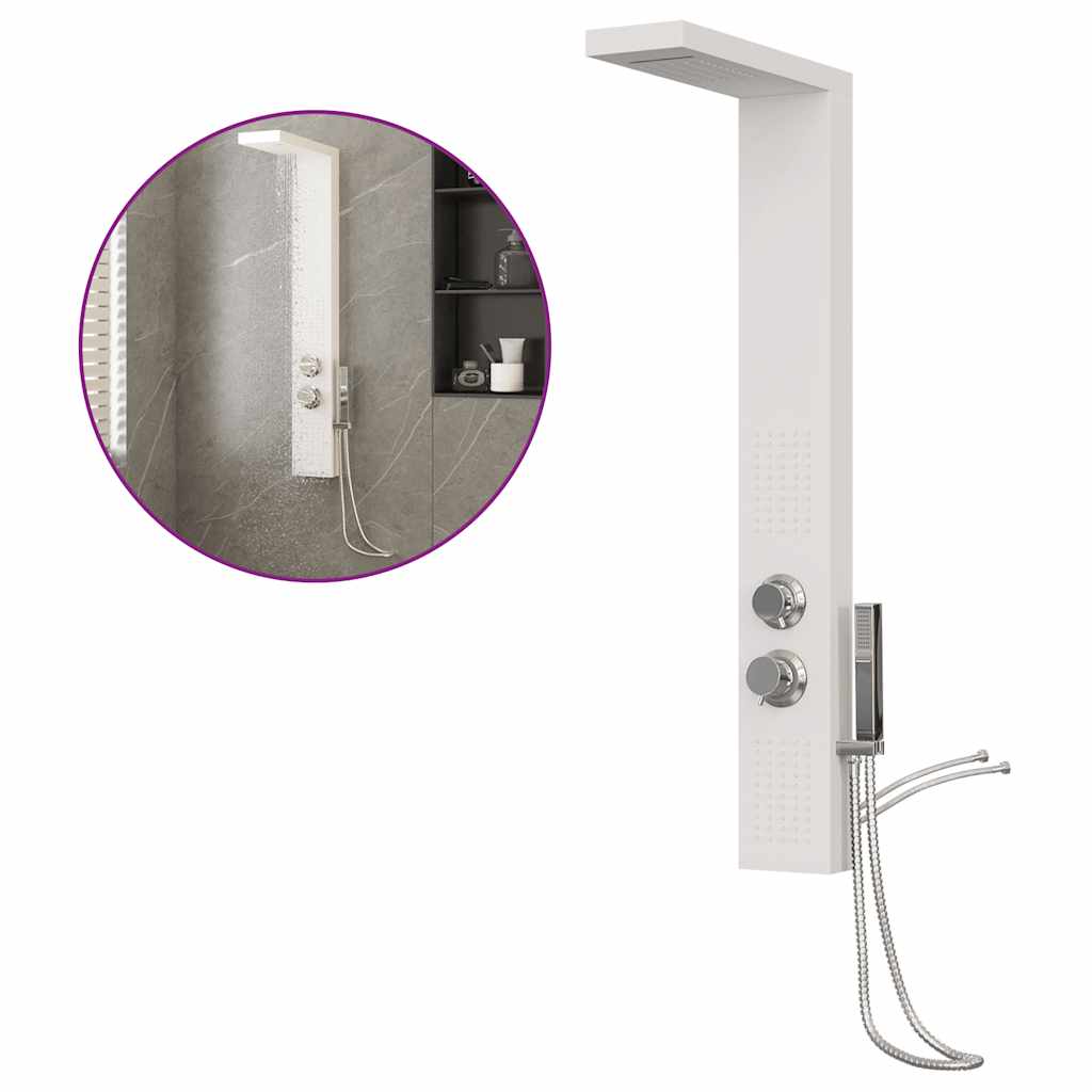 brusepanel aluminium hvid