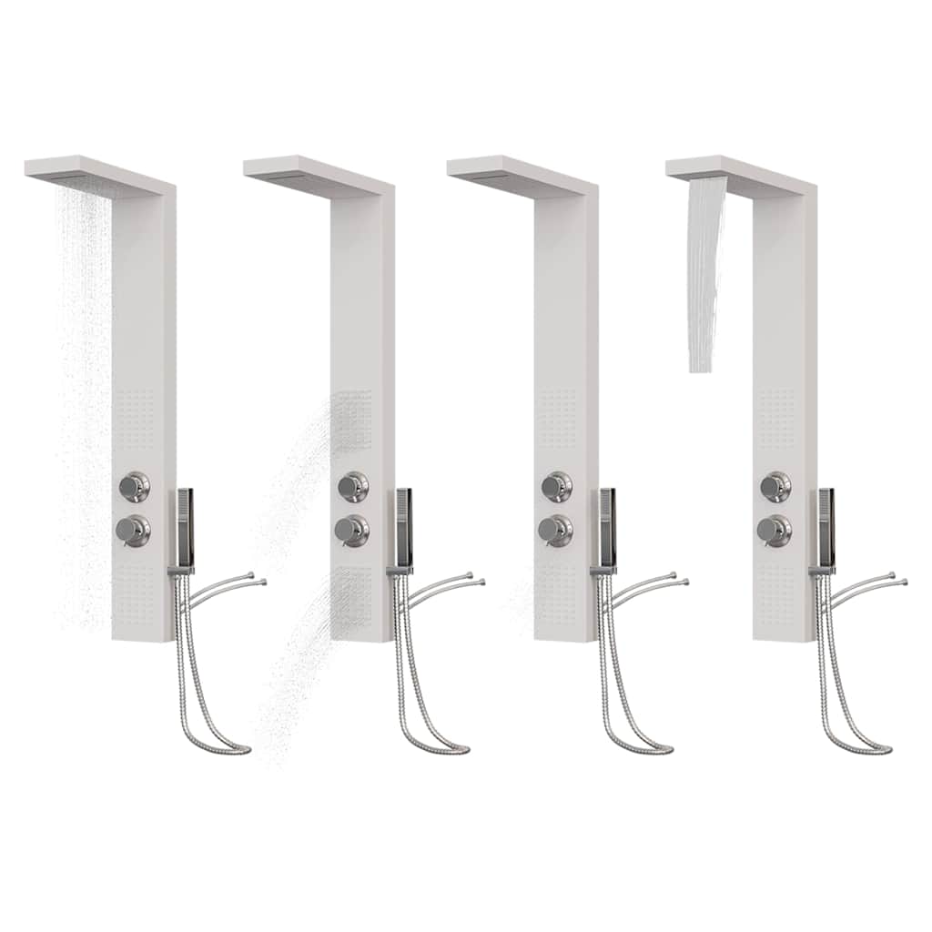 brusepanel aluminium hvid