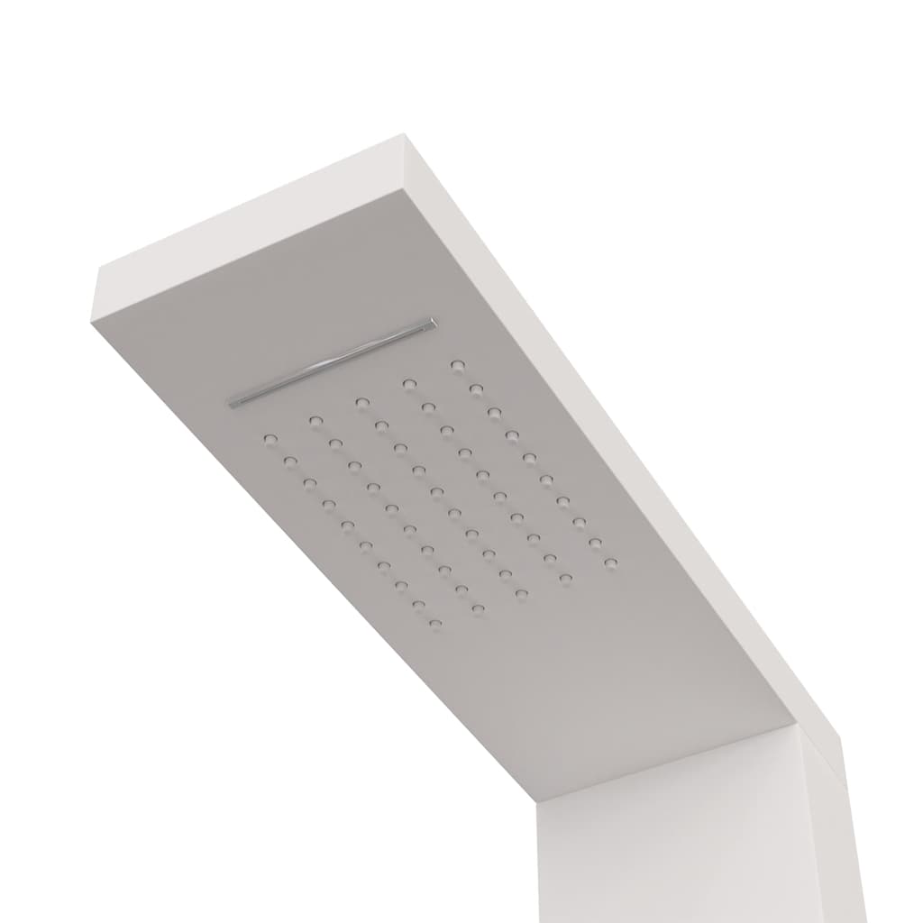 brusepanel aluminium hvid