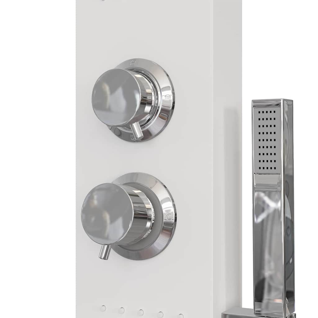brusepanel aluminium hvid