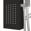 brusepanel aluminium sort
