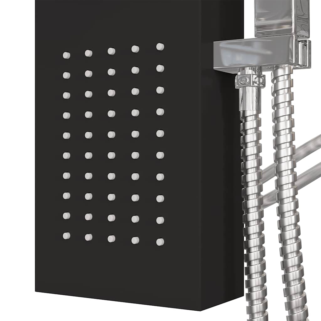 brusepanel aluminium sort