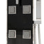 brusepanel 18x45,5x130 cm glas sort