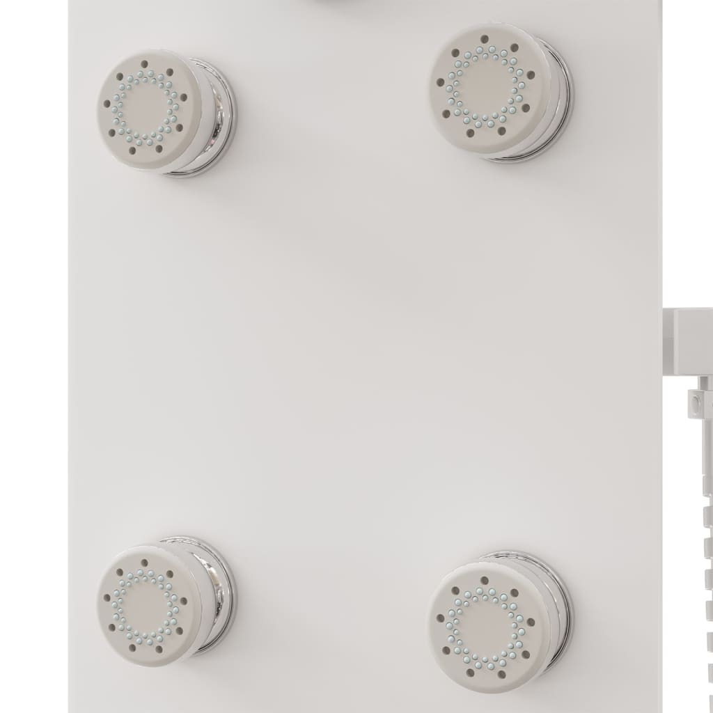 brusepanel 25x47,5x130 cm glas hvid