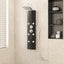 brusepanel 25x47,5x130 cm glas sort