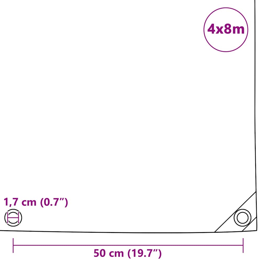 presenning 4x8 m 650 g/m²