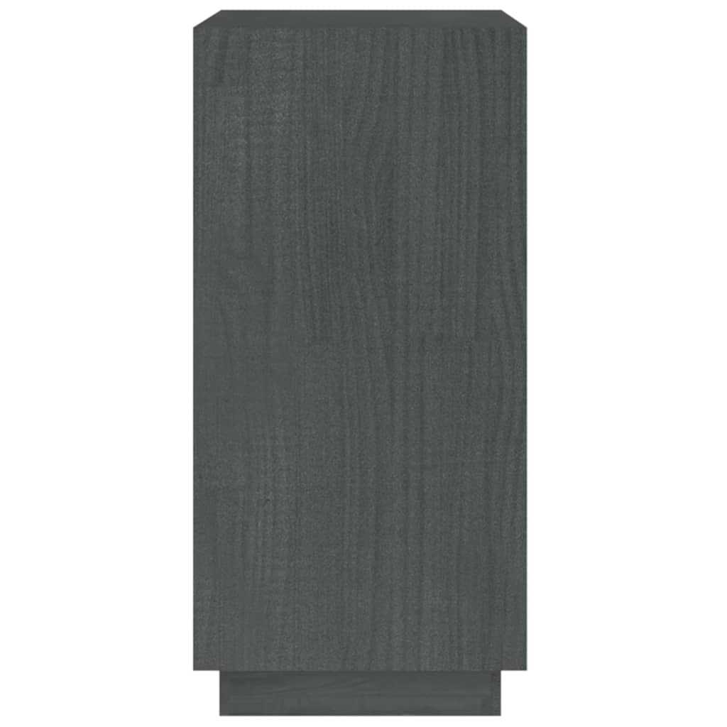bogreol 40x35x71 cm massivt fyrretræ grå