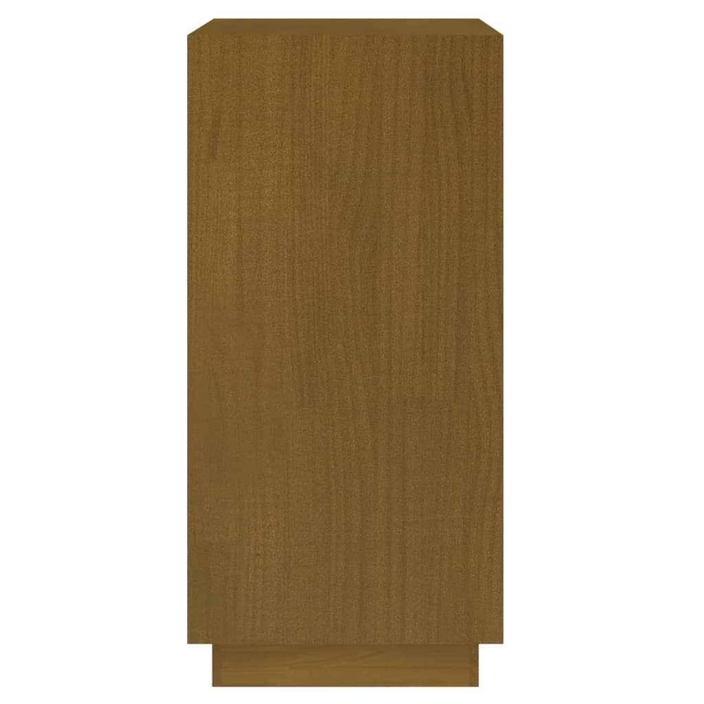 bogreol 40x35x71 cm massivt fyrretræ gyldenbrun
