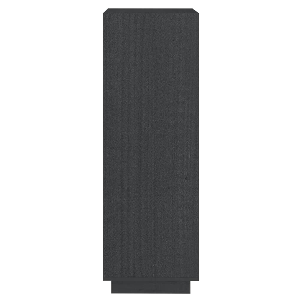 bogreol/rumdeler 40x35x103 cm massivt fyrretræ grå