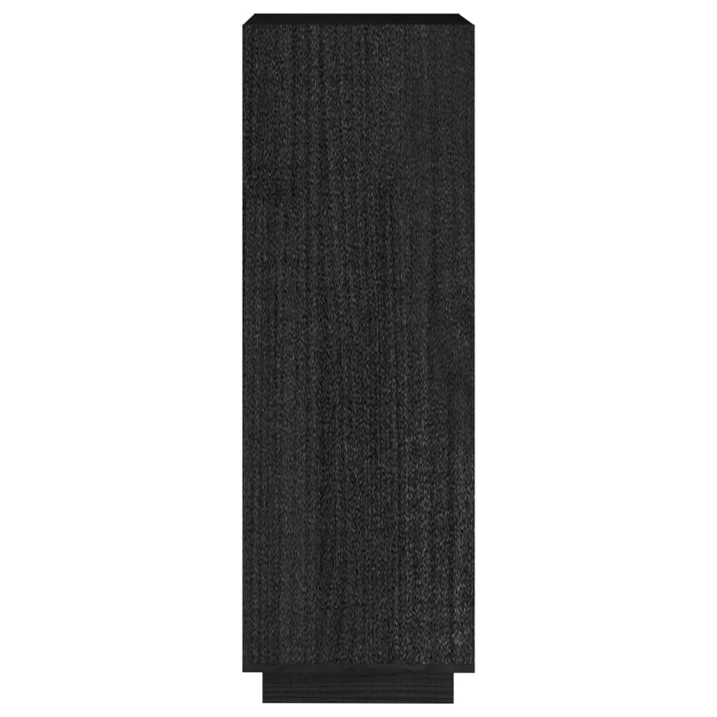 bogreol/rumdeler 40x35x103 cm massivt fyrretræ sort