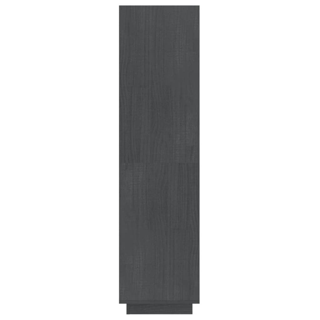 bogreol/rumdeler 40x35x135 cm massivt fyrretræ grå