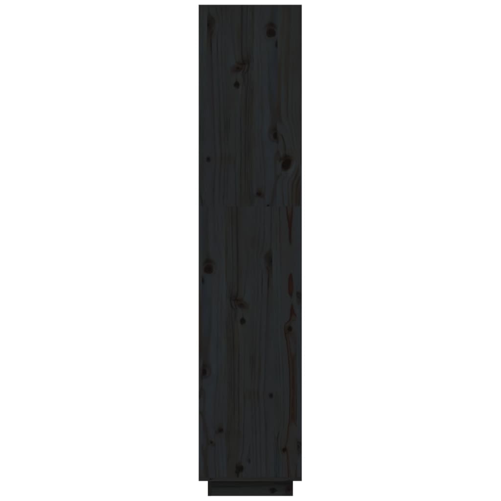 bogreol/rumdeler 40x35x167 cm massivt fyrretræ sort