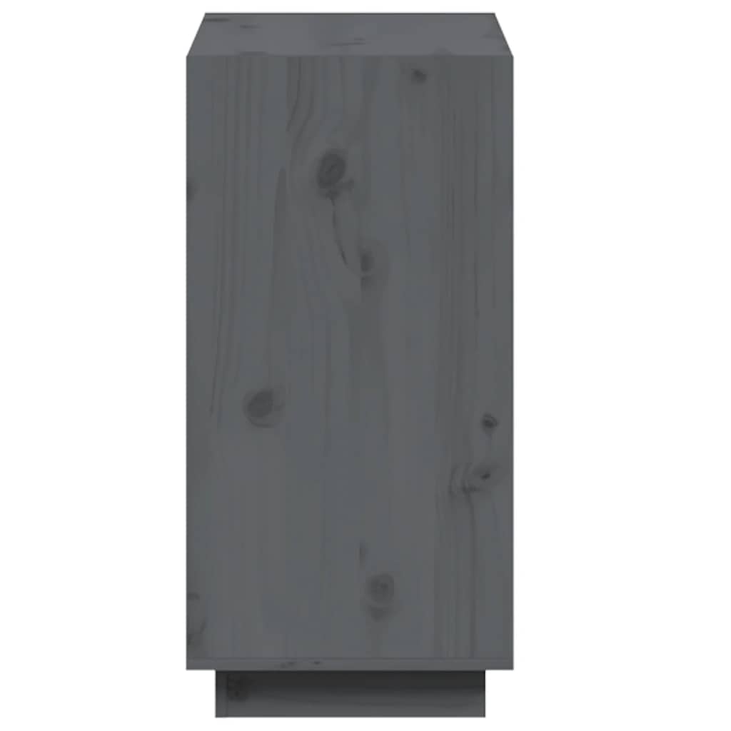 bogreol 60x35x71 cm massivt fyrretræ grå