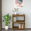 bogreol 60x35x71 cm massivt fyrretræ gyldenbrun