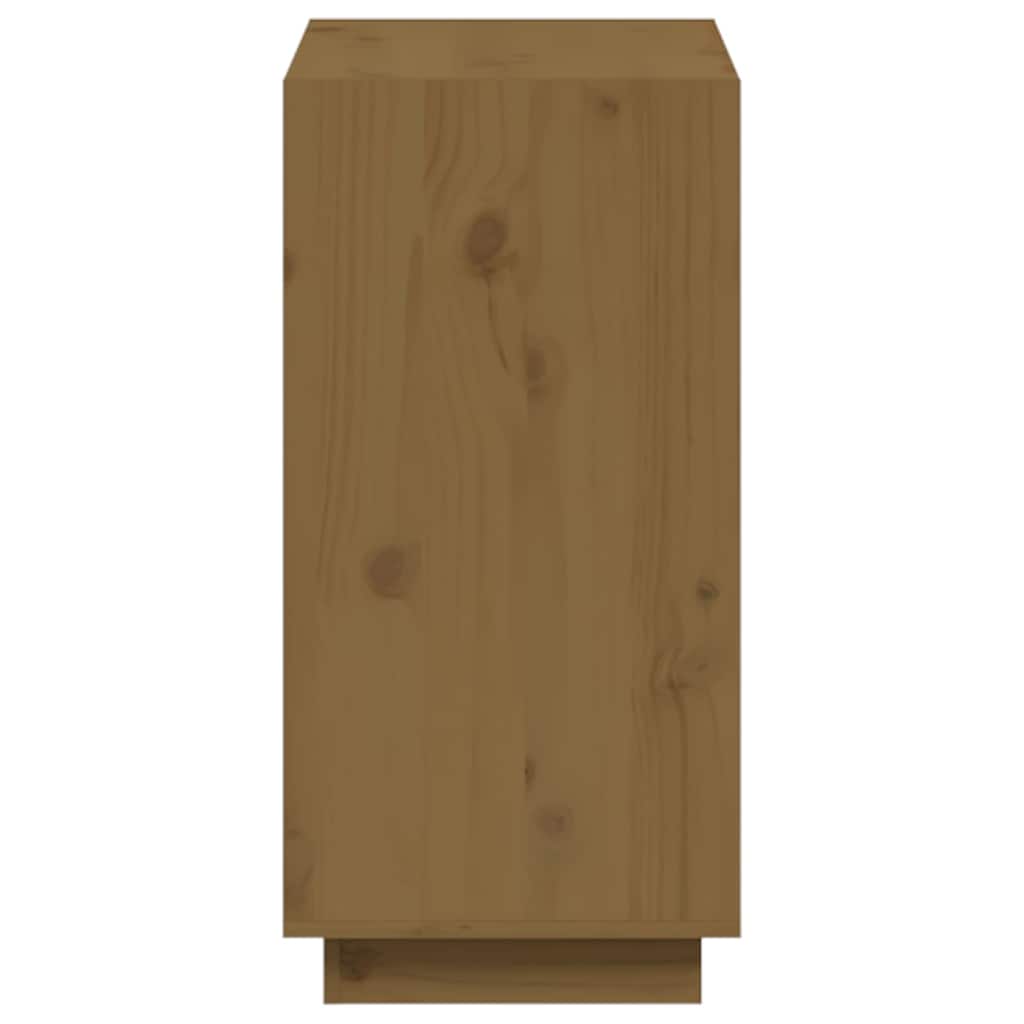 bogreol 60x35x71 cm massivt fyrretræ gyldenbrun