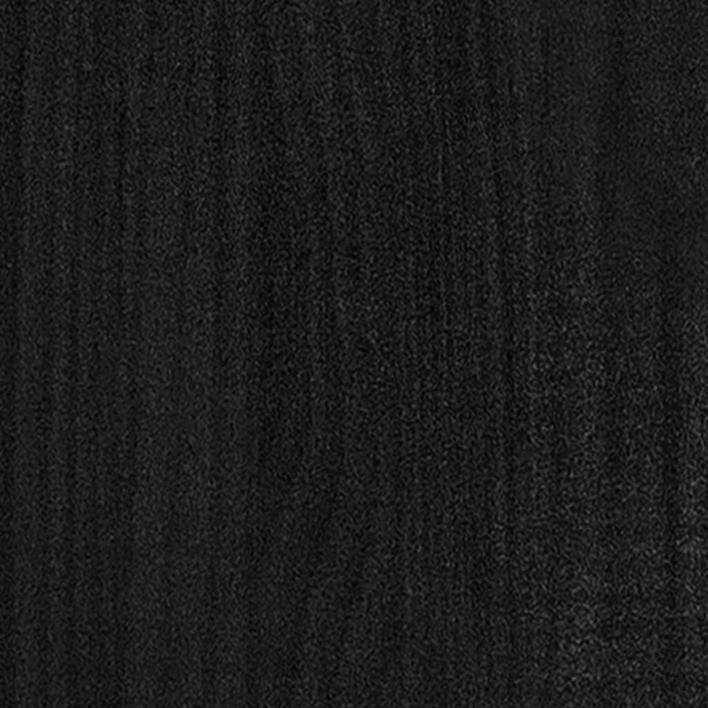 bogreol/rumdeler 60x35x135 cm massivt fyrretræ sort