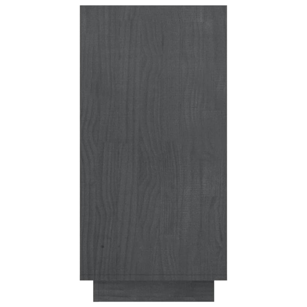 bogreol 80x35x71 cm massivt fyrretræ grå