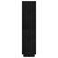 bogreol/rumdeler 80x35x135 cm massivt fyrretræ sort