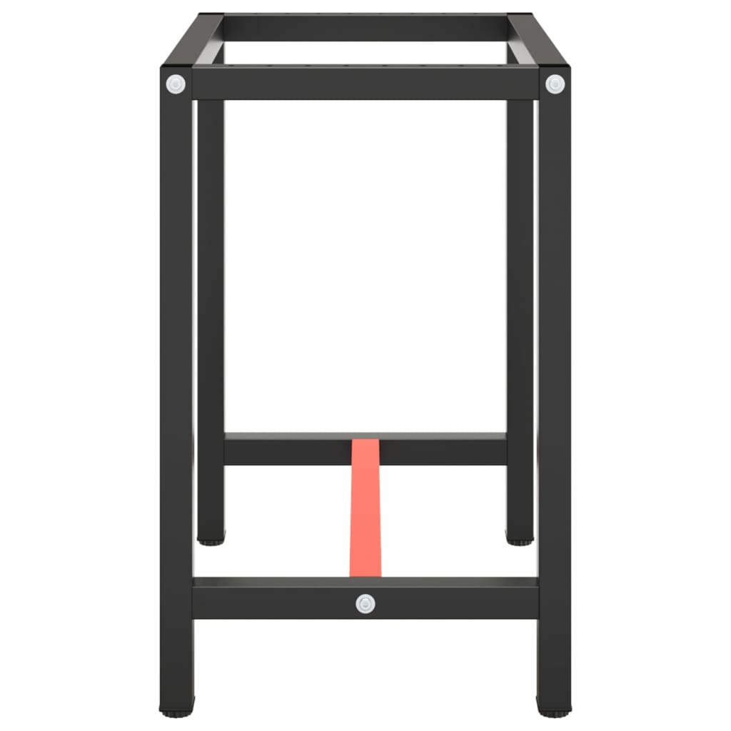 stel til arbejdsbænk 70x50x79 cm metal mat sort og mat rød