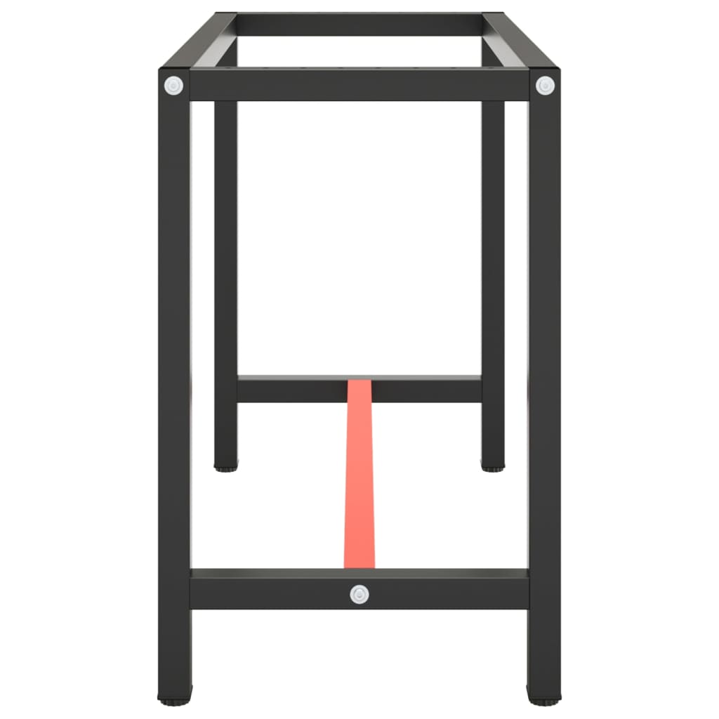 stel til arbejdsbænk 110x50x79 cm metal mat sort og mat rød